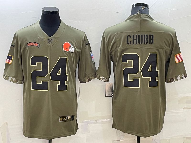 Men Cleveland Browns #24 Chubb Green 2022 Vapor Untouchable Limited Nike NFL Jersey->green bay packers->NFL Jersey